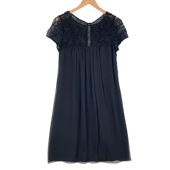 Maria Bianca Nero Women's Black Cap Sleeve Back Zipper Fit & Flare Dress Size M - Picture 1 of 16